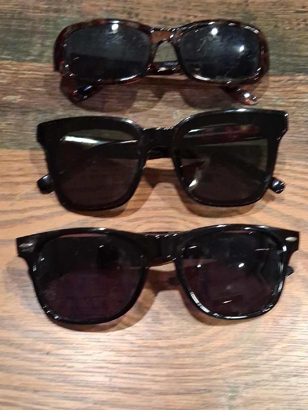 Three Black Sunglasses Styles - Dark Lenses
